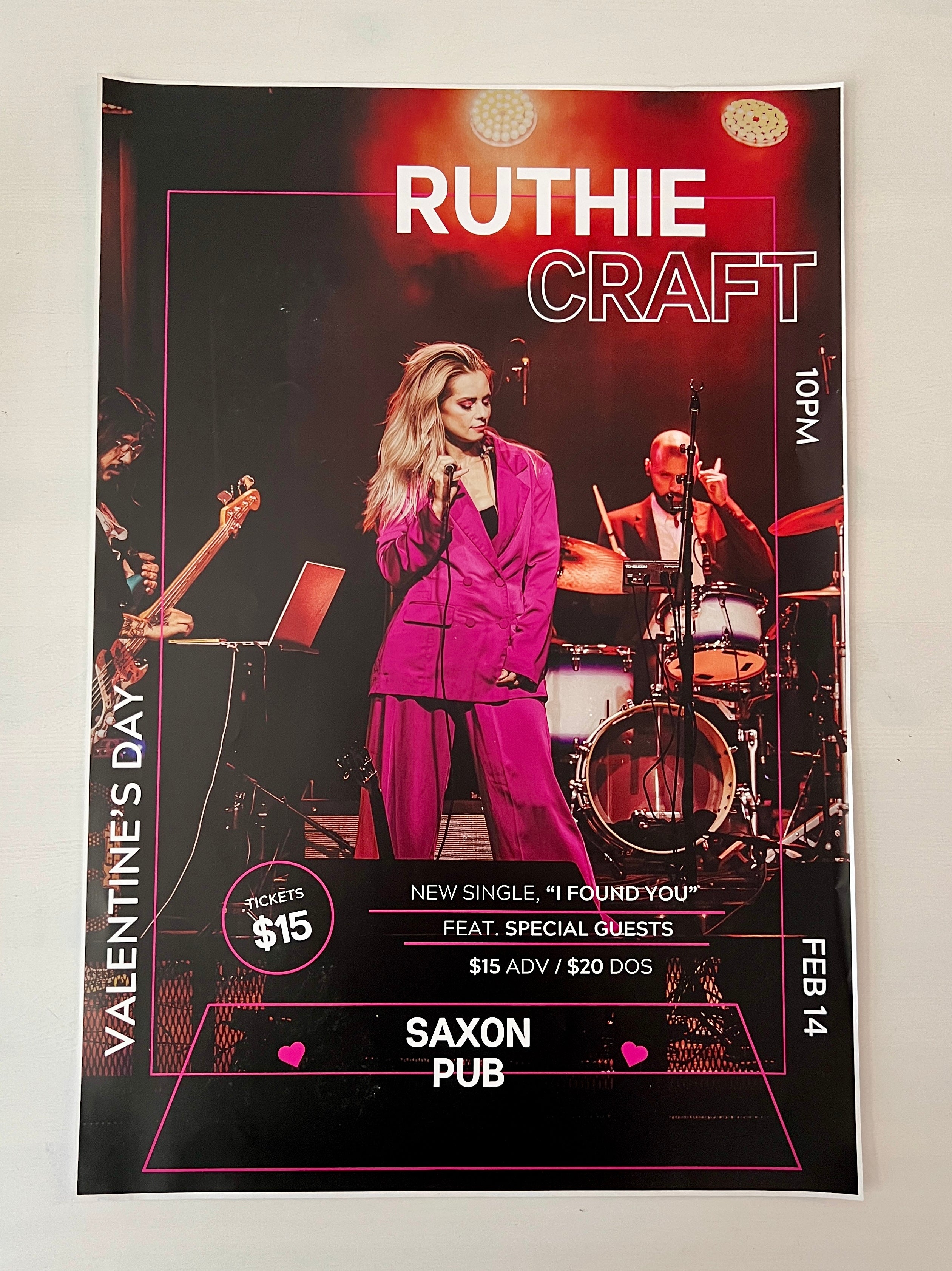 Signed Valentine’s Day Concert Poster